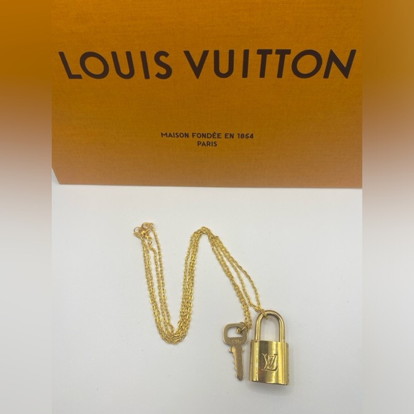 Louis Vuitton Gold Padlock and Key #336 & Necklaces - Picture 6 of 7